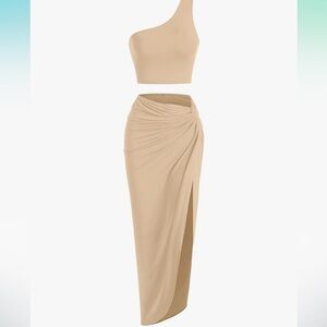 Tan Two Piece Set